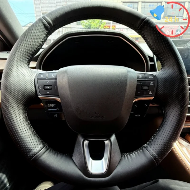 Hand-stitched Steering Wheel Cover Made Of Anti-slip Wear-resistant Comfy Genuine Leather For Toyota Camry Avalon 2024-2025
Hand-stitched Steering Wheel Cover Made Of Anti-slip Wear-resistant Comfy Genuine Leather For Toyota Camry Avalon 2024-2025