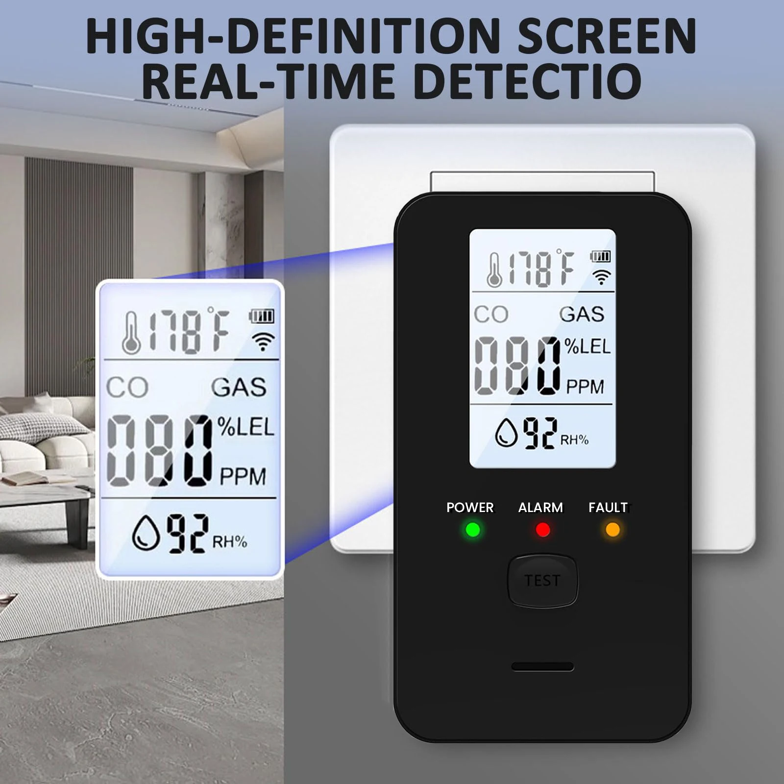 Natural Gas & Carbon Monoxide Detector Plug in Carbon Monoxide Alarm Propane Methane 4-in-1 Combustible Gas & CO Detector Alarm
Natural Gas & Carbon Monoxide Detector Plug in Carbon Monoxide Alarm Propane Methane 4-in-1 Combustible Gas & CO Detector Alarm