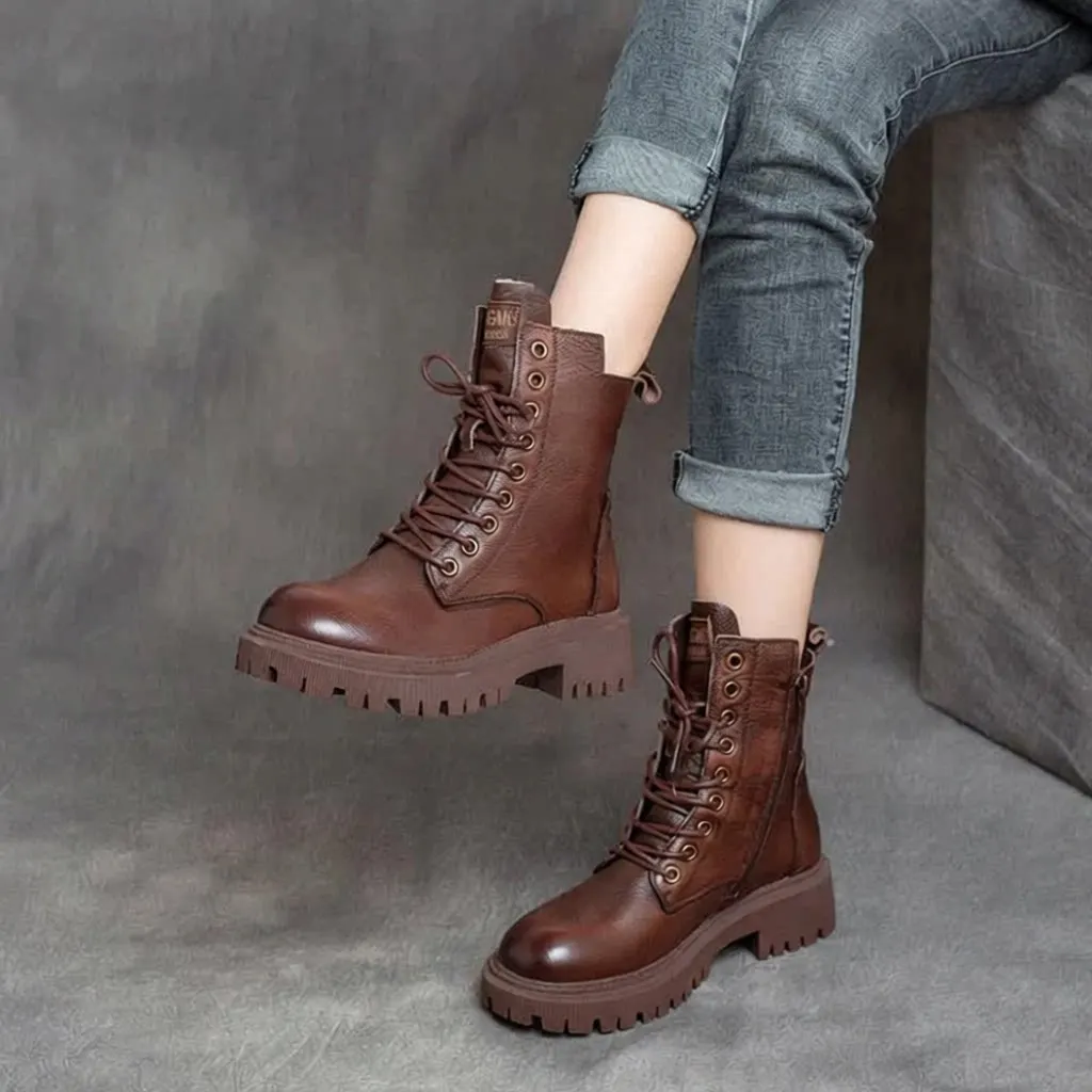 Women's Boots Short Tube Thickened Fleece Korean Style Winter Fashion Flat Heel Rubber Outsole PU Leather Upper
Women's Boots Short Tube Thickened Fleece Korean Style Winter Fashion Flat Heel Rubber Outsole PU Leather Upper