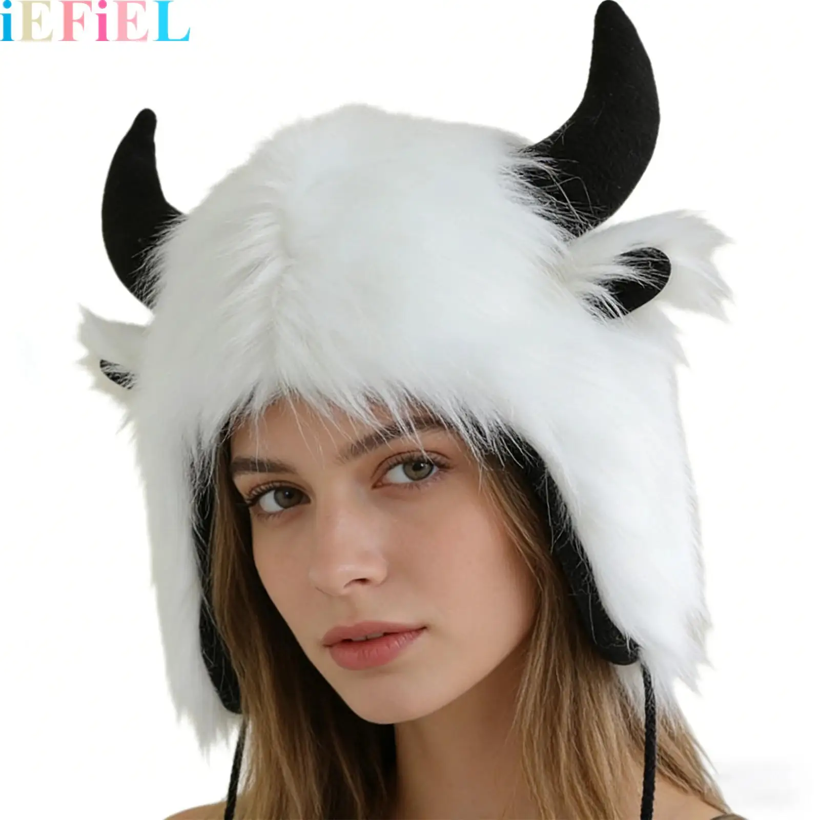 Women Men Faux Fur Hat Funny Plush Buffalo Hat with Horns Earmuff Warm Hats Earflap Hat
Women Men Faux Fur Hat Funny Plush Buffalo Hat with Horns Earmuff Warm Hats Earflap Hat
