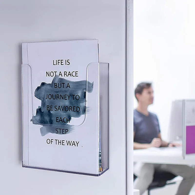 A4 Acrylic Brochure Holder Wall Mount Magazine Rack Pamphlet Stand Bookshelves Hang Display Literature Organizer 24.5X22.3X4.3cm
A4 Acrylic Brochure Holder Wall Mount Magazine Rack Pamphlet Stand Bookshelves Hang Display Literature Organizer 24.5X22.3X4.3cm