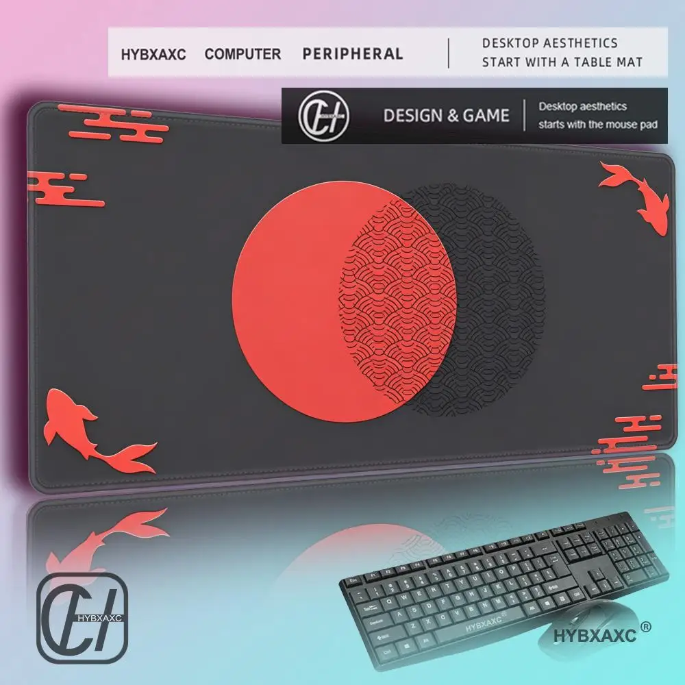 HYBXAXC Japanese Desk Mat Black Red Mouse Pad Koi Fish Sun Cloud Japan Art Seal Sunrise Large Gaming Deskmat Rubber Mousepad
HYBXAXC Japanese Desk Mat Black Red Mouse Pad Koi Fish Sun Cloud Japan Art Seal Sunrise Large Gaming Deskmat Rubber Mousepad