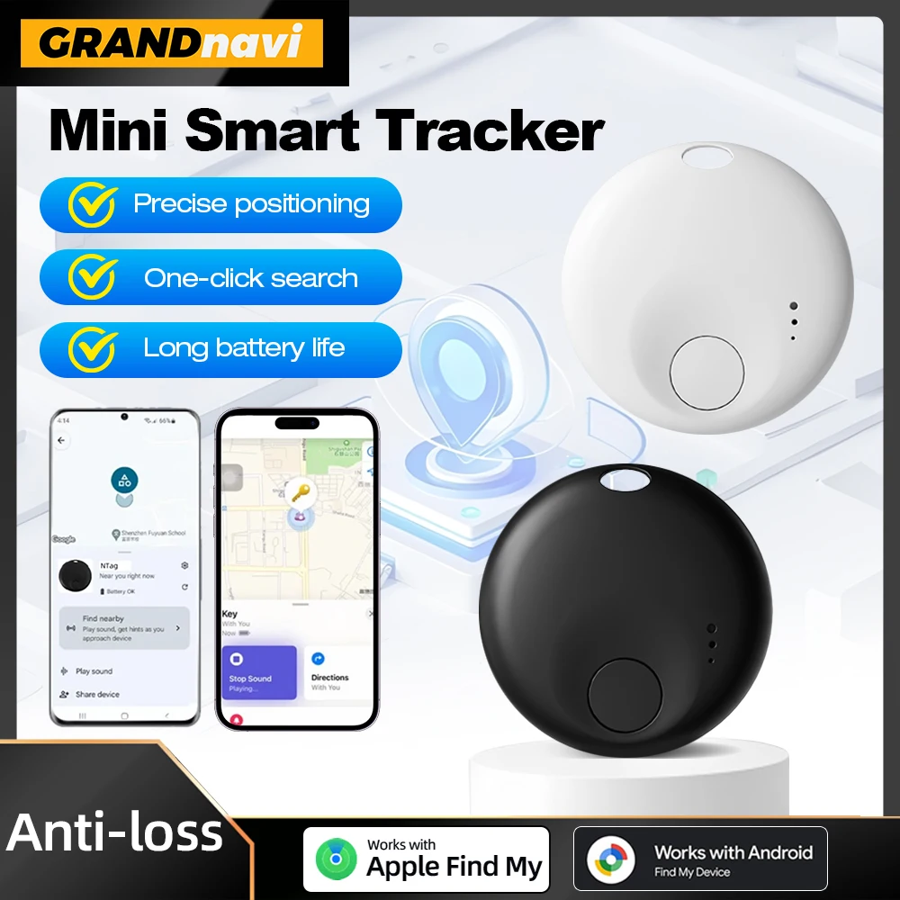 Умный GPS-трекер, двойная система с защитой от потерь для телефонов iPhone и Android, работает с Apple Find My, работает с Android Find Hub
Умный GPS-трекер, двойная система с защитой от потерь для телефонов iPhone и Android, работает с Apple Find My, работает с Android Find Hub