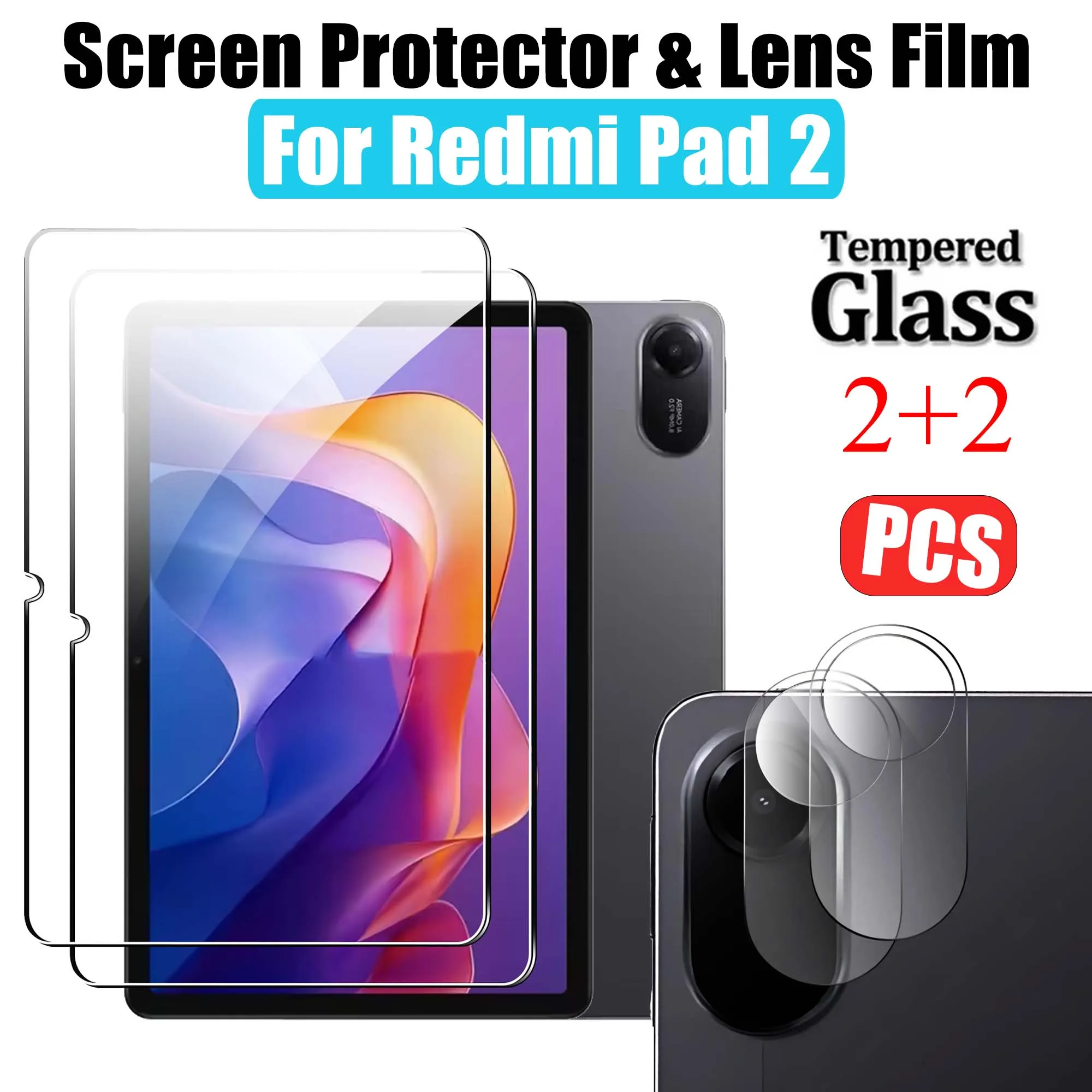 2 шт., защитная пленка из закаленного стекла и объектива для Redmi Pad 2, 11-дюймовая защитная пленка для экрана и защитные пленки для камеры для Redmi Pad2
2 шт., защитная пленка из закаленного стекла и объектива для Redmi Pad 2, 11-дюймовая защитная пленка для экрана и защитные пленки для камеры для Redmi Pad2