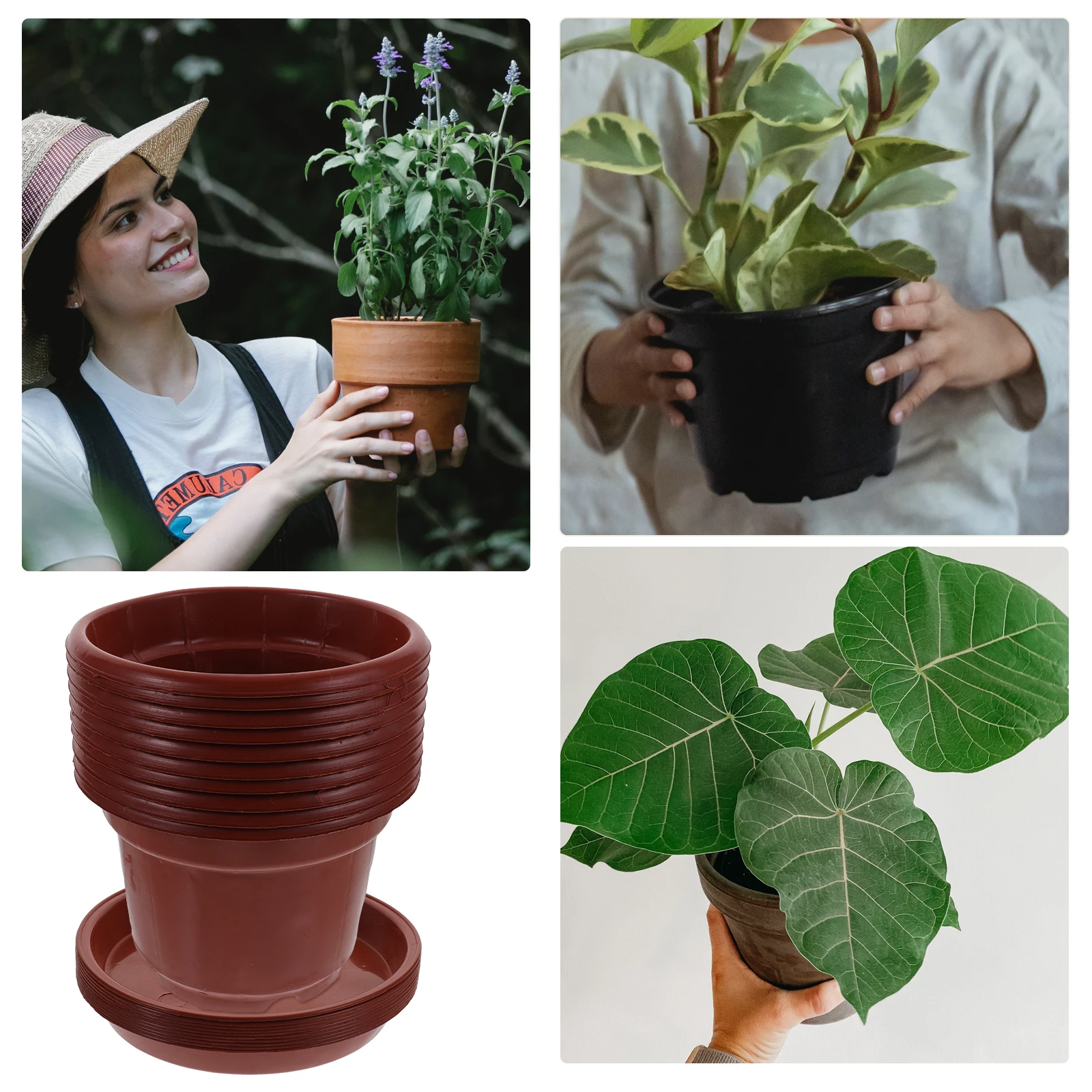 10 Pcs Planting Pot Planter Nursery Pots Indoor Round Garden Container Flower Plastic Large
10 Pcs Planting Pot Planter Nursery Pots Indoor Round Garden Container Flower Plastic Large