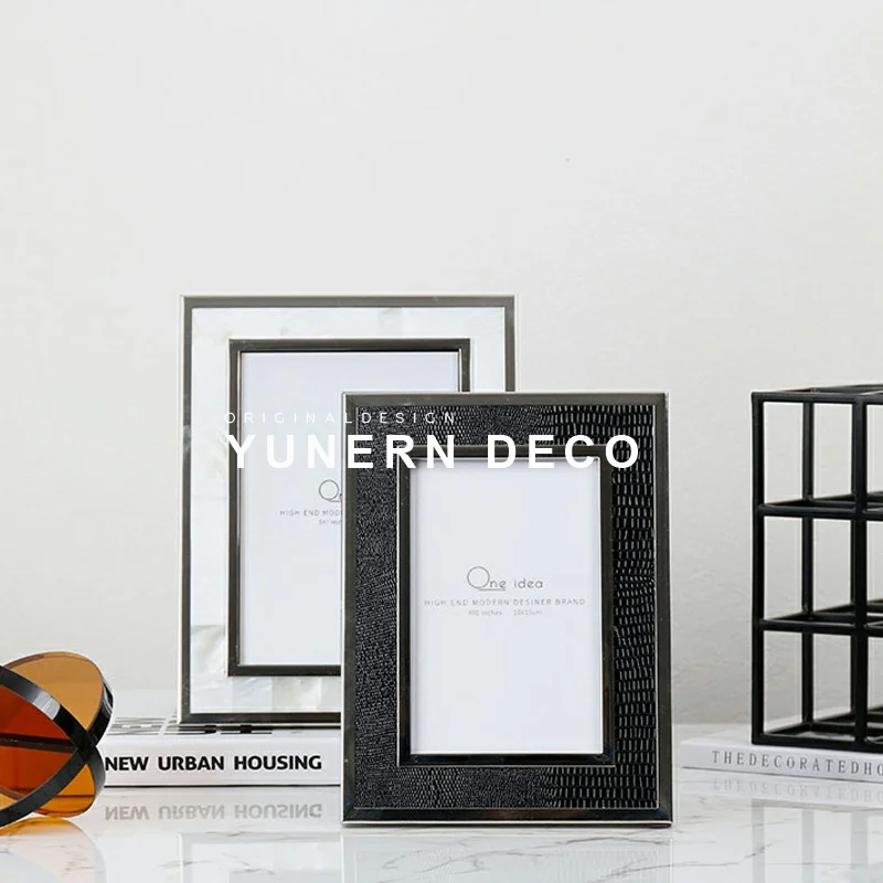 Modern home creative PU leather photo frame ornaments bedroom study room model room soft decoration ornament
Modern home creative PU leather photo frame ornaments bedroom study room model room soft decoration ornament