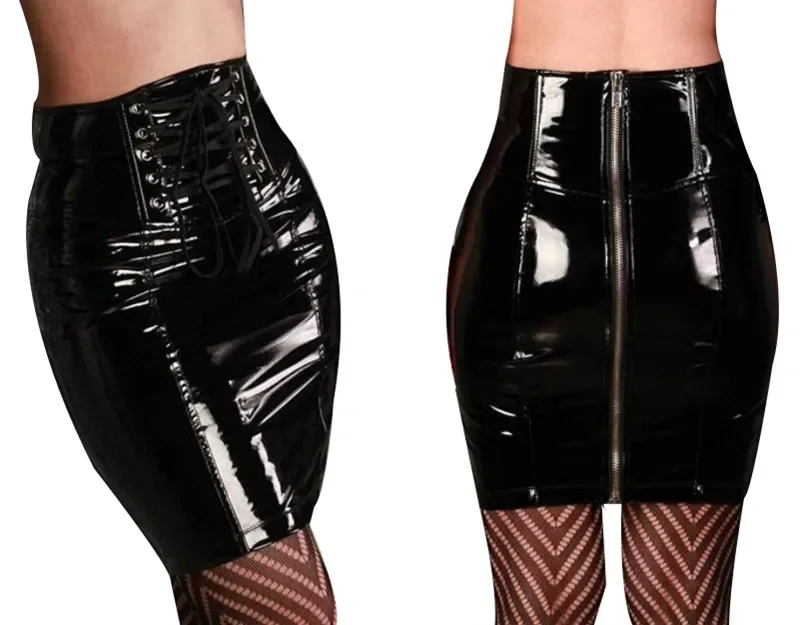 Sexy Black Zipper PVC Latex Mini Skirt Faux Leather Skirt Vinyl Latex Clubwear Skirt Sexy Dance Costume
Sexy Black Zipper PVC Latex Mini Skirt Faux Leather Skirt Vinyl Latex Clubwear Skirt Sexy Dance Costume