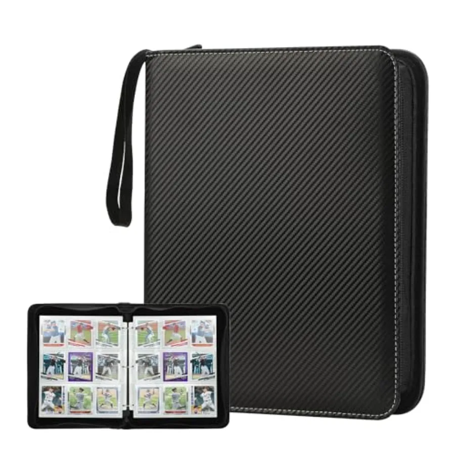 Trading Card Binder with Sleeves 9 Pocket Premium 720 Double Sided Pocket PU Card Collection Binder, Collectible Albums Card Fo
Trading Card Binder with Sleeves 9 Pocket Premium 720 Double Sided Pocket PU Card Collection Binder, Collectible Albums Card Fo