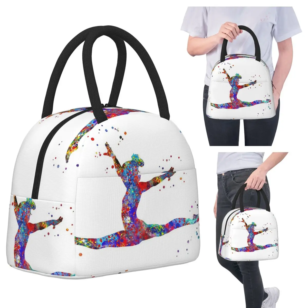 Gymnastics Girl, Watercolor Gymnastics Insulated Lunch Bag for Kids School Cooler Thermal Food Box Tote Portable Lunch Boxes
Gymnastics Girl, Watercolor Gymnastics Insulated Lunch Bag for Kids School Cooler Thermal Food Box Tote Portable Lunch Boxes