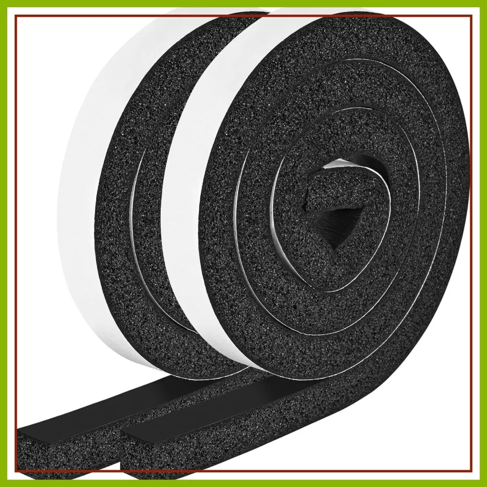 Neoprene Foam Strips with Adhesive, 1"x1"x6.5ft, 2 Rolls, Weather Stripping for Doors & Windows Insulation
Neoprene Foam Strips with Adhesive, 1"x1"x6.5ft, 2 Rolls, Weather Stripping for Doors & Windows Insulation