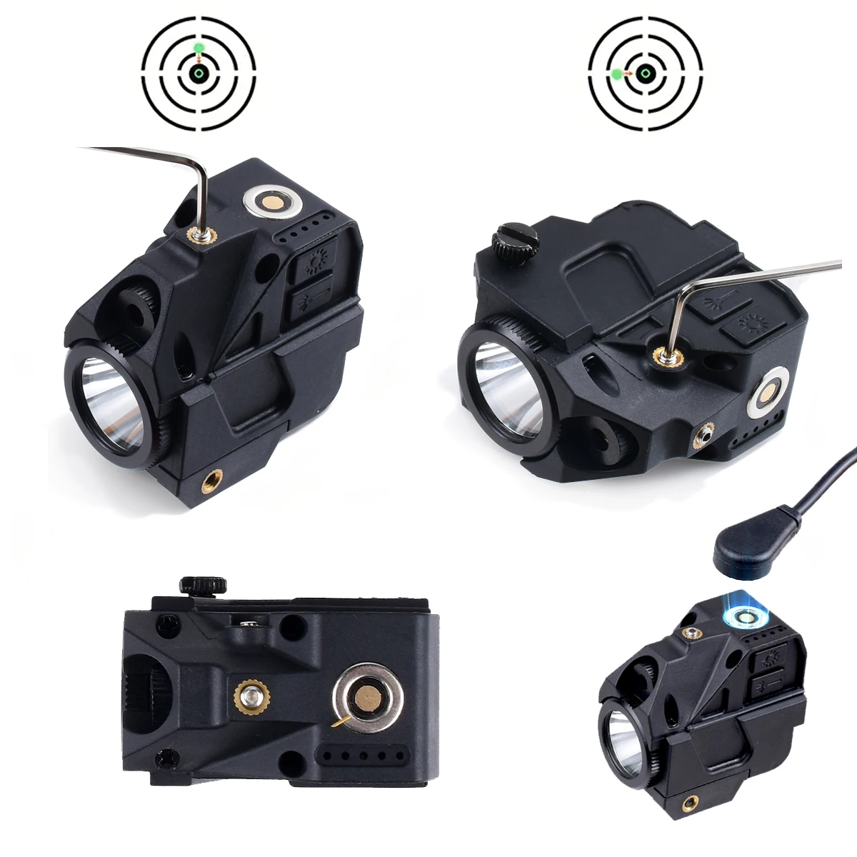 Tactical Compact Pistol LED Flashlight Green Red Lasers Sight Combo Gun Light Scout Light For 1911 G17 G19 Handgun
Tactical Compact Pistol LED Flashlight Green Red Lasers Sight Combo Gun Light Scout Light For 1911 G17 G19 Handgun