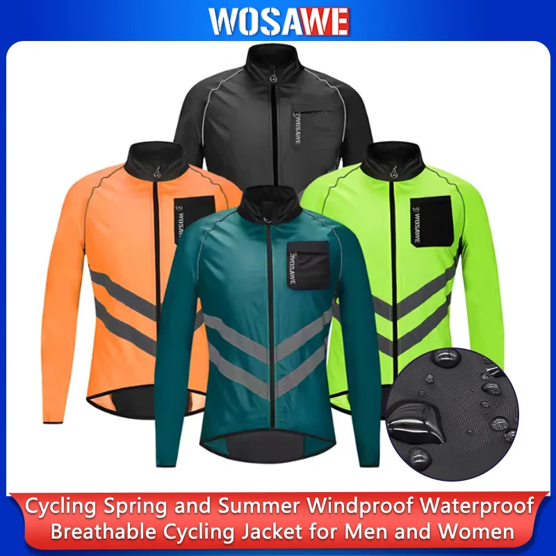WOSAWE Cycling Jacket Spring/Summer Men's and Women's Windproof, Water-Resistant, Breathable Road Bike Riding Coat
WOSAWE Cycling Jacket Spring/Summer Men's and Women's Windproof, Water-Resistant, Breathable Road Bike Riding Coat