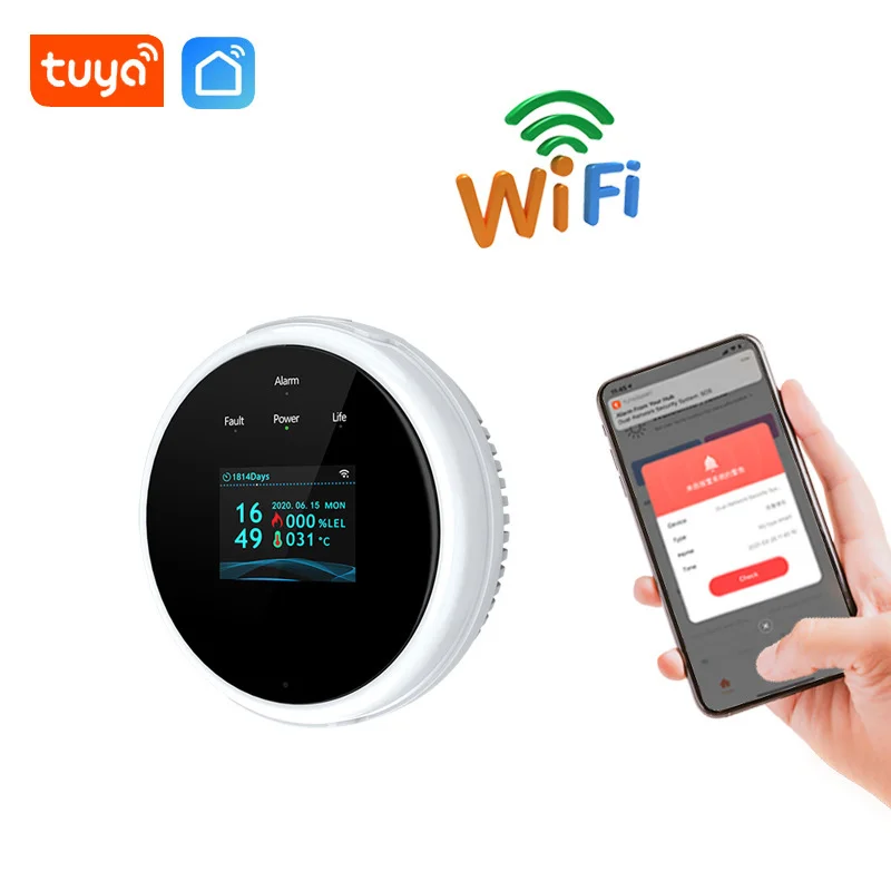 Kitchen Tuya Wifi Natural Gas Leak Sensor Household Intelligent LPG Detector Temperature App Alarm Reminder LCD Clock Display
Kitchen Tuya Wifi Natural Gas Leak Sensor Household Intelligent LPG Detector Temperature App Alarm Reminder LCD Clock Display