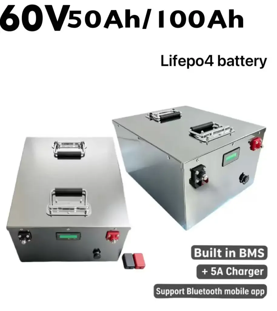 60V 50Ah/100Ah LiFePO4 Deep Cycle Battery with Bluetooth BMS, for Off-Grid Solar Storage, RV, Golf Cart, Marine Boat & Household
60V 50Ah/100Ah LiFePO4 Deep Cycle Battery with Bluetooth BMS, for Off-Grid Solar Storage, RV, Golf Cart, Marine Boat & Household