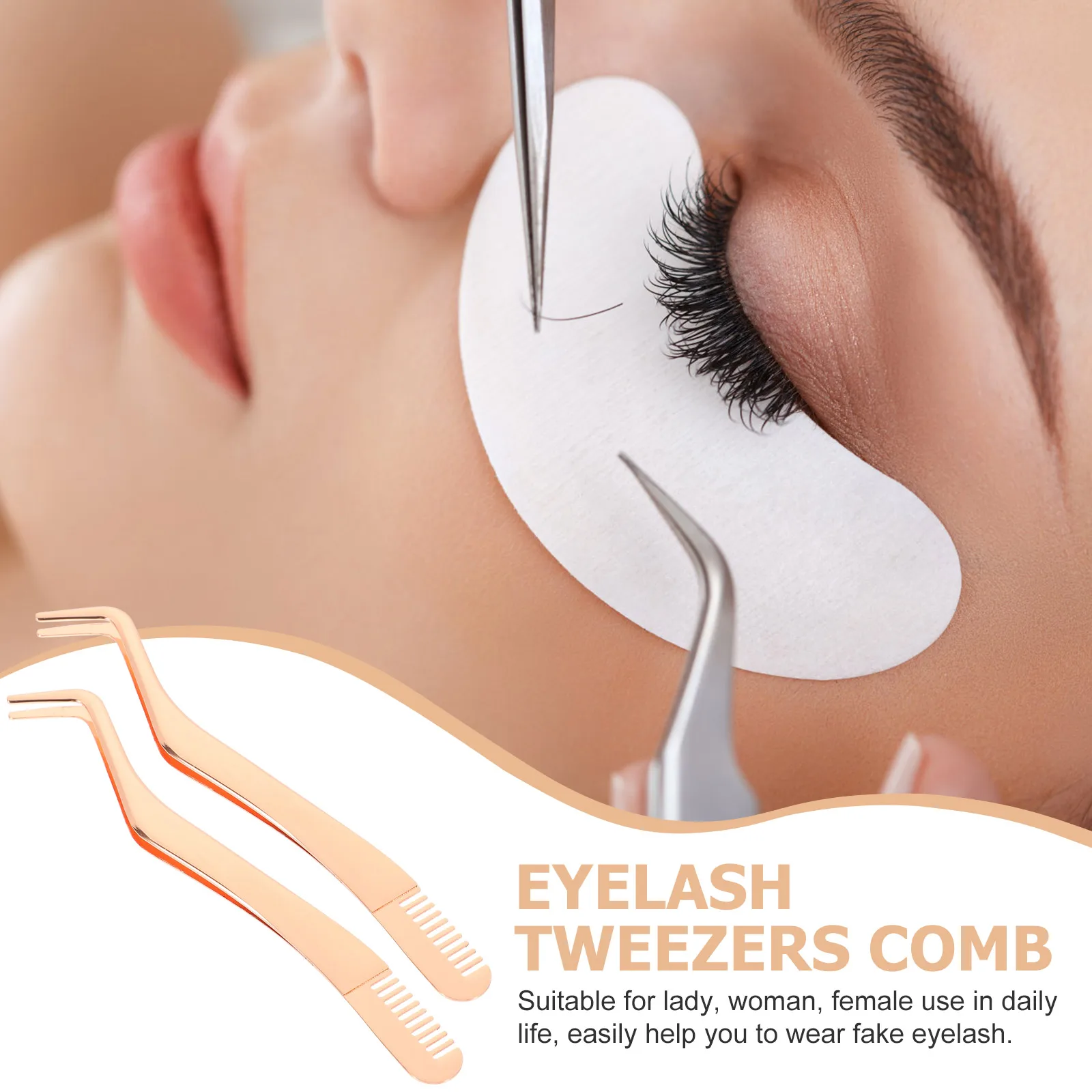 2 pcs Eyelash Stainless Steel Comb Applicator Tool Compact Durable Makeup Beginners lash Eyelash Tweezer Applicator Tool
2 pcs Eyelash Stainless Steel Comb Applicator Tool Compact Durable Makeup Beginners lash Eyelash Tweezer Applicator Tool