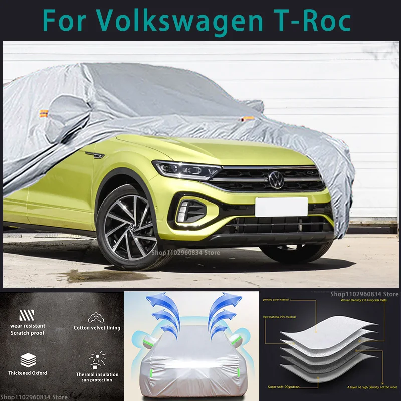 For Volkswagen T-Roc 210T Full Car Covers Outdoor Sun uv protection Dust Rain Snow Protective Anti-hail car cover Auto cover
For Volkswagen T-Roc 210T Full Car Covers Outdoor Sun uv protection Dust Rain Snow Protective Anti-hail car cover Auto cover