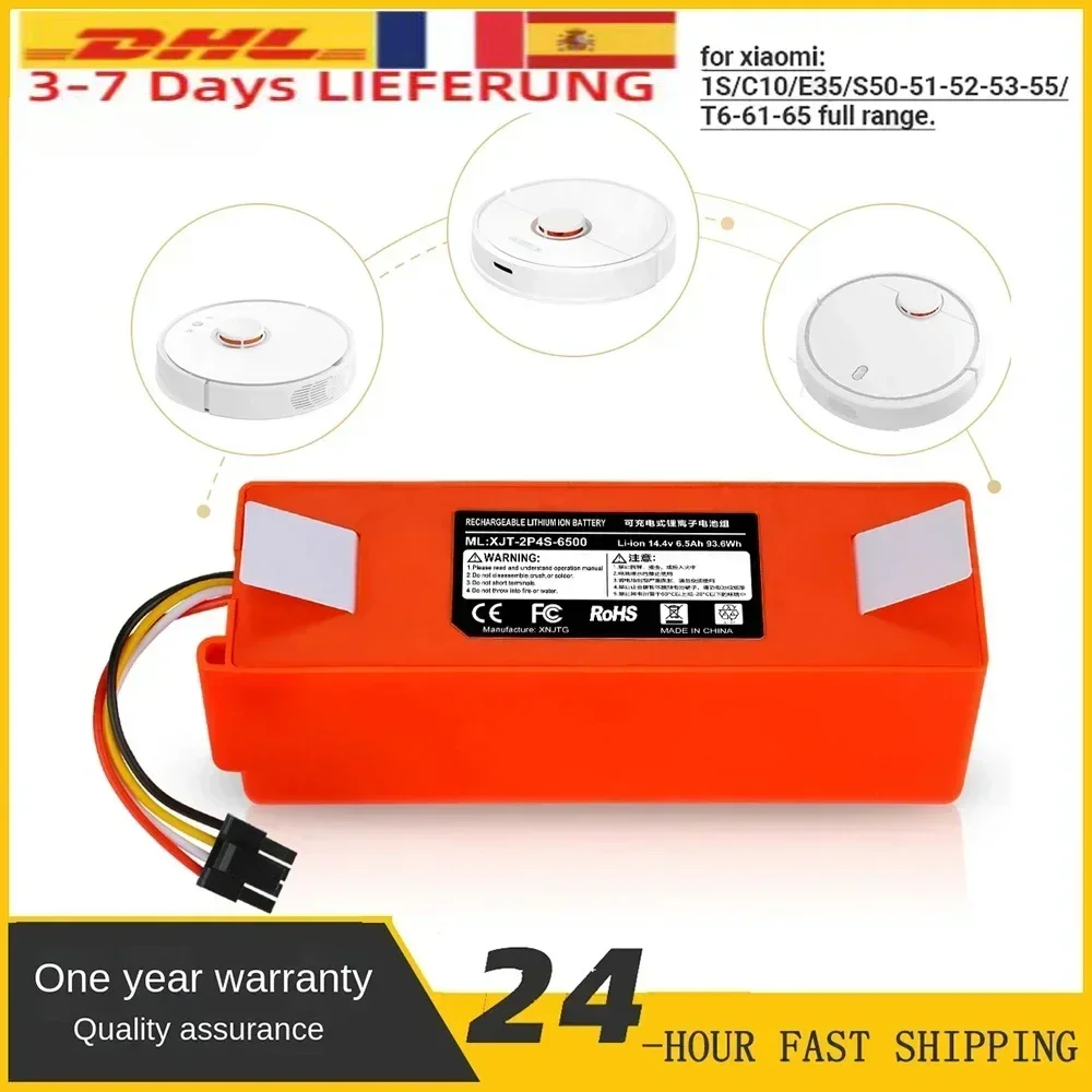 SU 6500mAh Vacuum cleaner Replacement Battery for Xiaomi Robot Roborock S50 S51 S55 Accessory Spare Parts li-ion battery & 5200m
SU 6500mAh Vacuum cleaner Replacement Battery for Xiaomi Robot Roborock S50 S51 S55 Accessory Spare Parts li-ion battery & 5200m