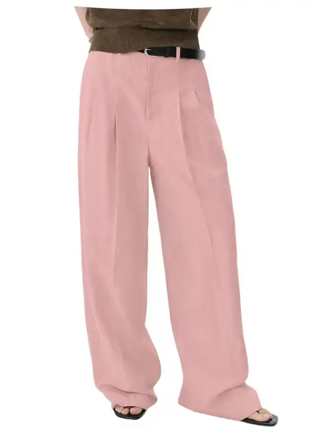 Men's Linen Pants Brown Casual Loose Straight Wide Leg High Waist Pleated Trousers Vintage Pants Breathable Summer Office Wear
Men's Linen Pants Brown Casual Loose Straight Wide Leg High Waist Pleated Trousers Vintage Pants Breathable Summer Office Wear
