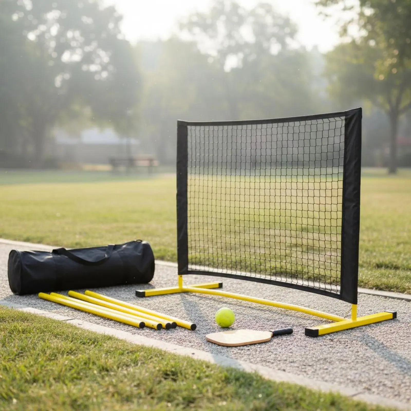 Pickleball Net Stand Indoor Outdoor Adjustable Racquet Sport Net Sports Gear Carry Bag Powder Coated for Competition
Pickleball Net Stand Indoor Outdoor Adjustable Racquet Sport Net Sports Gear Carry Bag Powder Coated for Competition