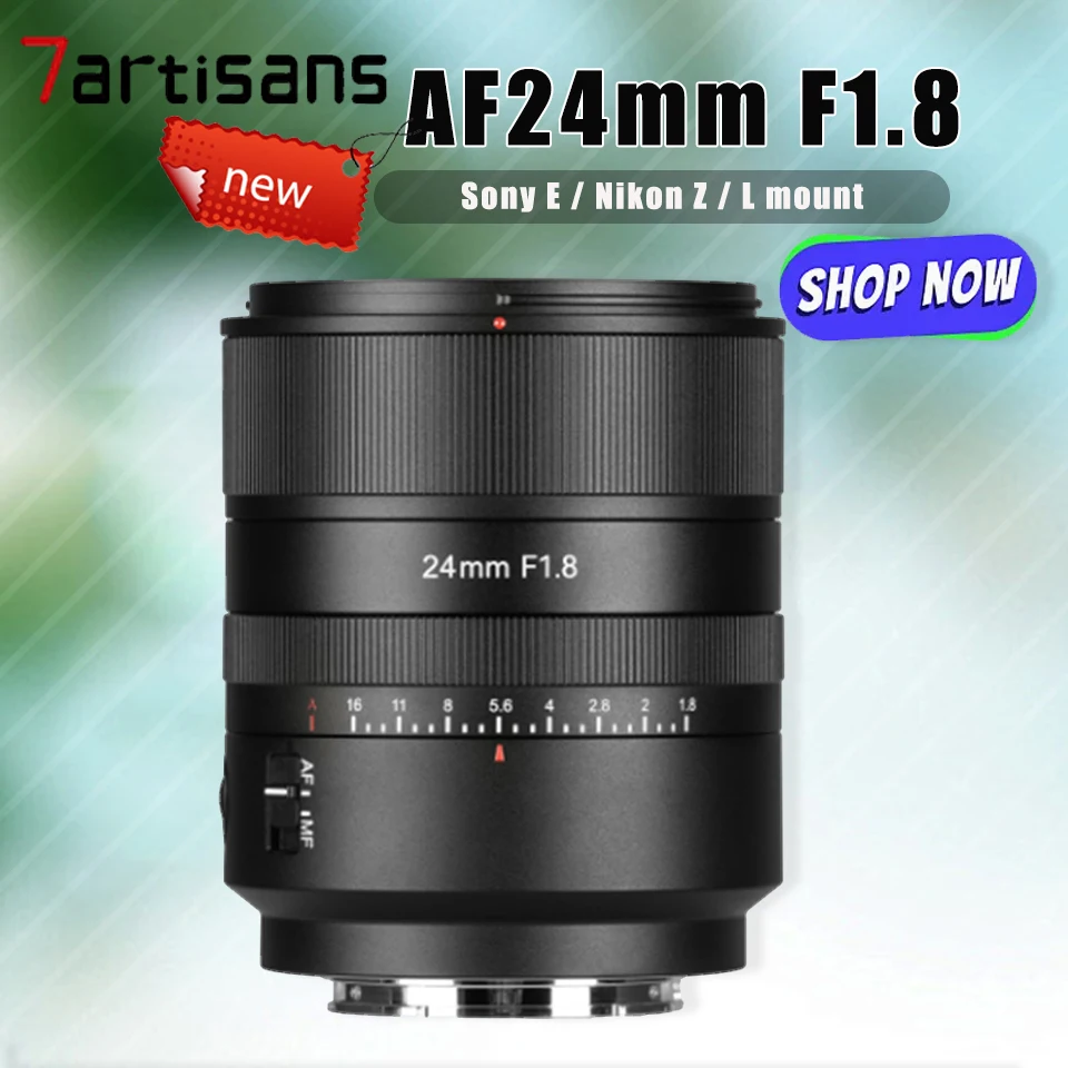 7artisans AF 24mm F1.8 Large Aperture Camera Lens for Studio Photography with Sony E Nikon Z L mount
7artisans AF 24mm F1.8 Large Aperture Camera Lens for Studio Photography with Sony E Nikon Z L mount