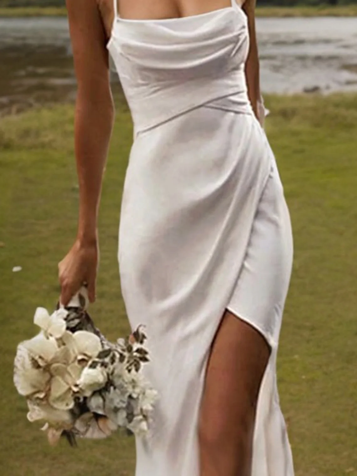 Elegant Sexy Modern Beach Wedding Dress Sheath Sleeveless Stretch Fabric Split Front Ruched Wedding Dress 2025 Free Customized
Elegant Sexy Modern Beach Wedding Dress Sheath Sleeveless Stretch Fabric Split Front Ruched Wedding Dress 2025 Free Customized