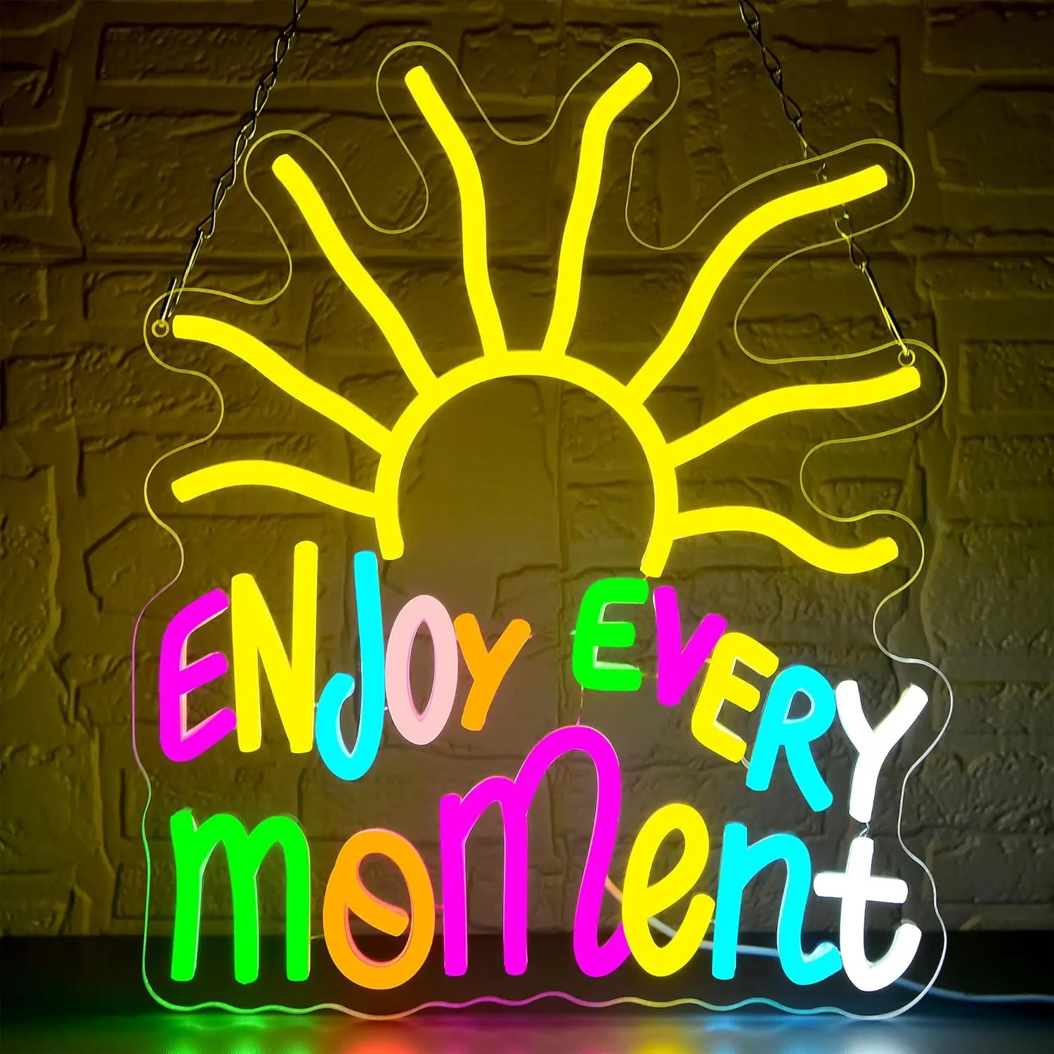 Enjoy Every Moment Neon Sign USB Led Light for Bar Gym Restaurant Salon Party Gaming Room Bedroom Decoration personnalisé Gift
Enjoy Every Moment Neon Sign USB Led Light for Bar Gym Restaurant Salon Party Gaming Room Bedroom Decoration personnalisé Gift
