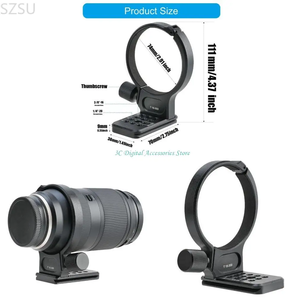 SZSU Precise T 18 300mm F3.5 6.3 Tripod Rings for Cameras Ensuring Secure Attachment
SZSU Precise T 18 300mm F3.5 6.3 Tripod Rings for Cameras Ensuring Secure Attachment
