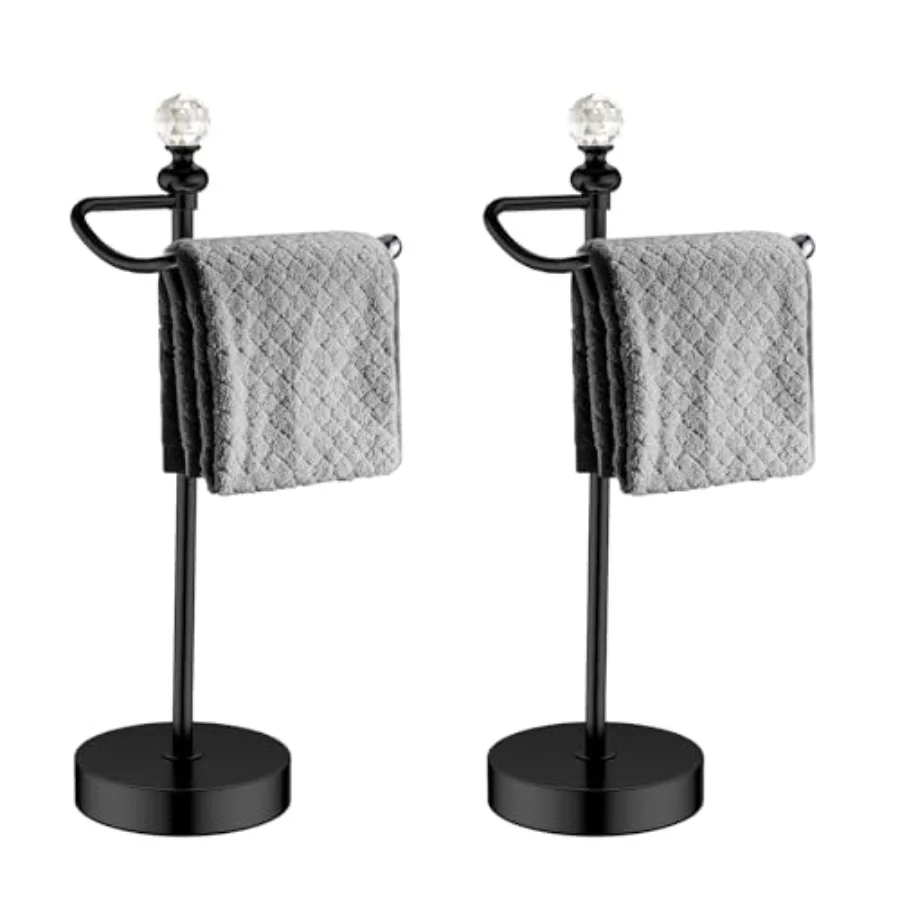 Bath Hand Towel Holder Stand, 2 Pack Stainless Steel Black Towel Rack Hand Holder for Bathroom, Small Countertop Free Standing
Bath Hand Towel Holder Stand, 2 Pack Stainless Steel Black Towel Rack Hand Holder for Bathroom, Small Countertop Free Standing