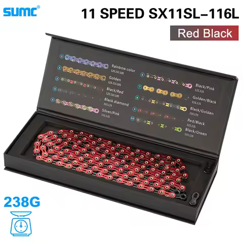 SUMC 자전거 체인 SX11SL 11 속도 116L MissingLink 11V Mountainbike/Road Bike 다이아몬드 체인 자전거 부품 (원래 상자 포함)