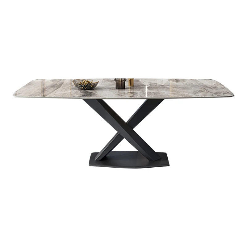 Italian minimalist bright rock slab dining table household small apartment modern simple rectangular dining table
Italian minimalist bright rock slab dining table household small apartment modern simple rectangular dining table