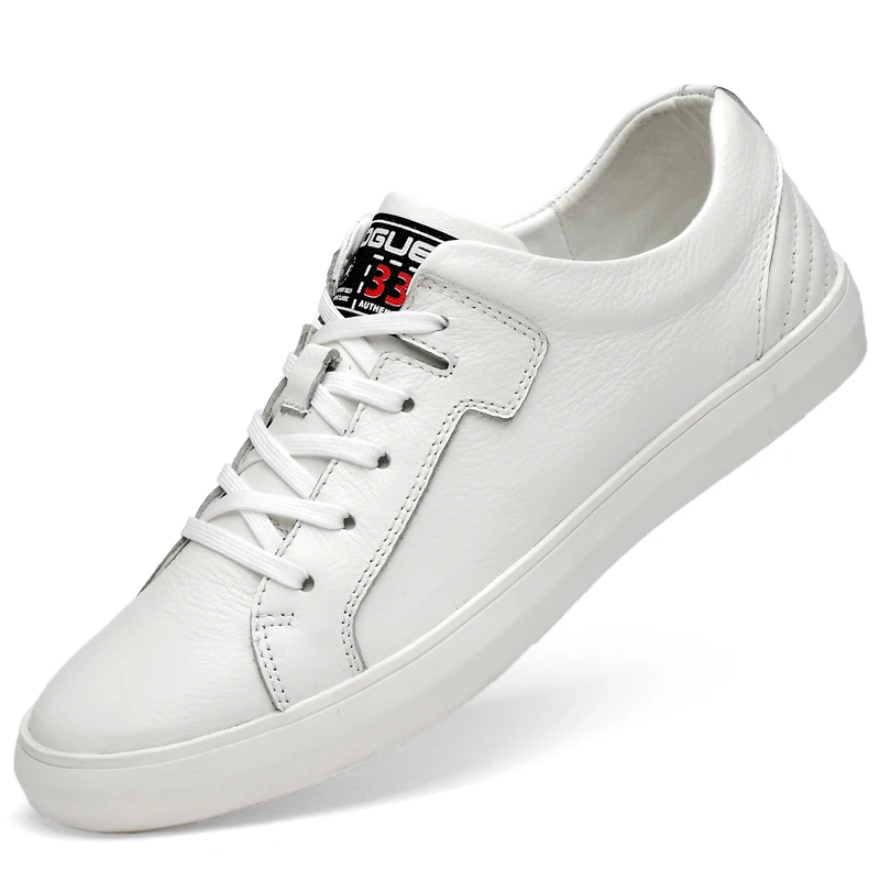 Trend Wild Sneakers Men Casual Shoes Genuine Leather Mens Designer solid Classic Fashion Male Lace up Flats black white 38-44
Trend Wild Sneakers Men Casual Shoes Genuine Leather Mens Designer solid Classic Fashion Male Lace up Flats black white 38-44