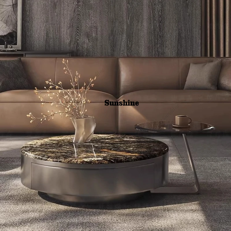 Кофейный столик из натурального роскошного камня для гостиной, средневековый кофейный столик из нержавеющей стали с ящиками
Кофейный столик из натурального роскошного камня для гостиной, средневековый кофейный столик из нержавеющей стали с ящиками