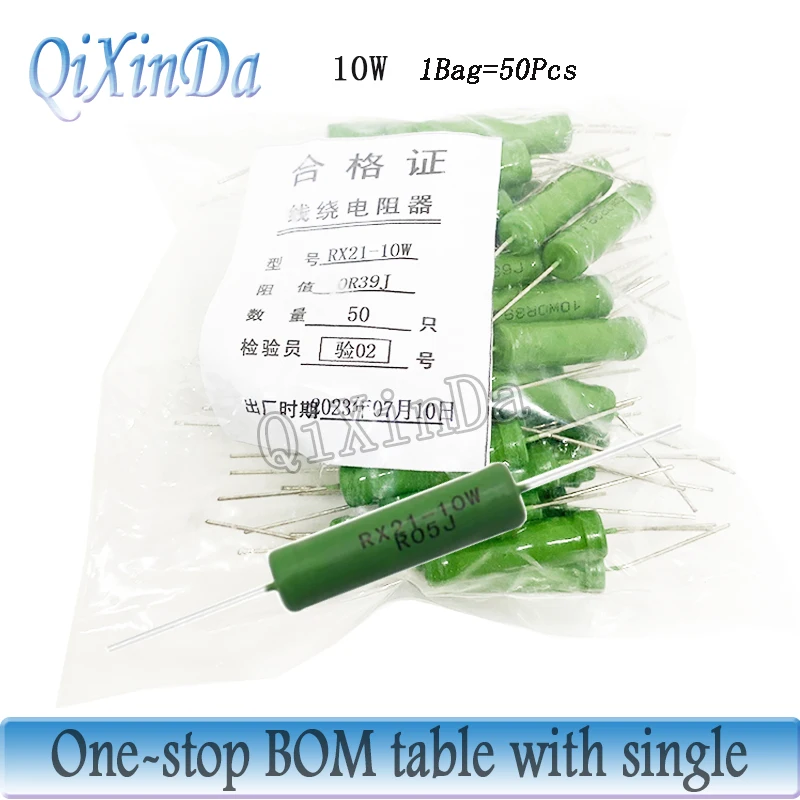 50PCS/Lot RX21 10W Wire Wound 5% Resistance 1R 10R 1K 5.1K 10K 12K 15K 20R 33R 27R 47R 510R Resistor RX21-10W 1 10 100 ohms
50PCS/Lot RX21 10W Wire Wound 5% Resistance 1R 10R 1K 5.1K 10K 12K 15K 20R 33R 27R 47R 510R Resistor RX21-10W 1 10 100 ohms