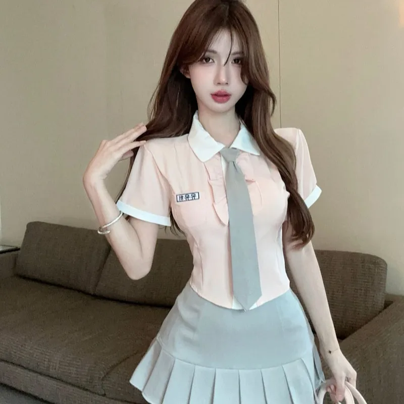 Корейская плиссированная юбка Sweet Spicy ort JK orm irt Pink ey 2022, осенний комплект из двух предметов для колледжа, женская мода
Корейская плиссированная юбка Sweet Spicy ort JK orm irt Pink ey 2022, осенний комплект из двух предметов для колледжа, женская мода