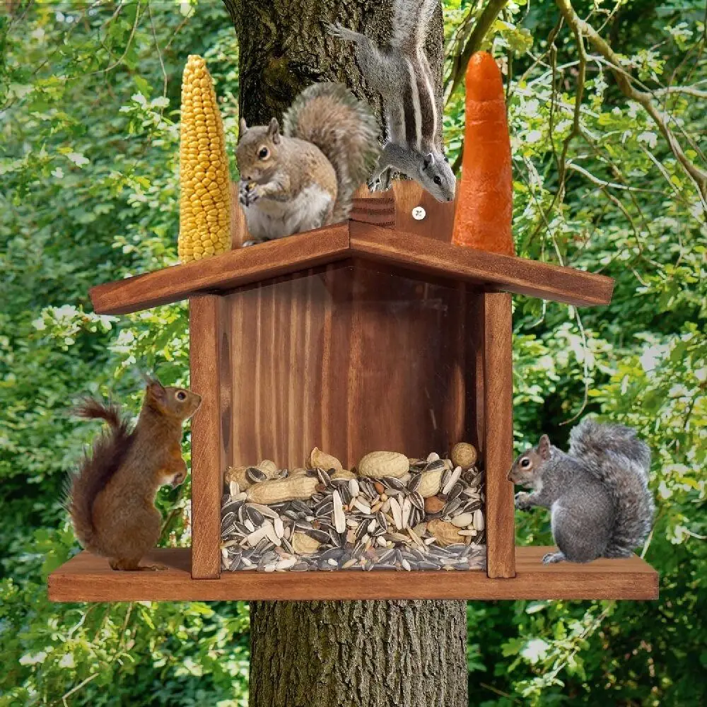Feeding Container Wooden Squirrel Feeder Hanging Durable Bird Feeder Multi-purpose Pet Food Dispenser Yard
Feeding Container Wooden Squirrel Feeder Hanging Durable Bird Feeder Multi-purpose Pet Food Dispenser Yard