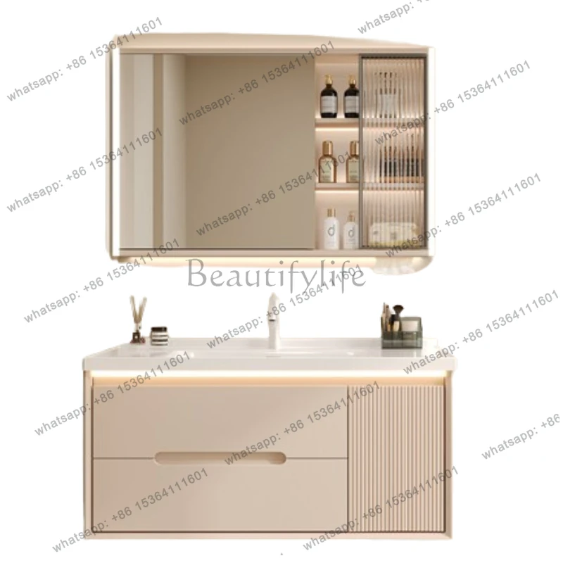 Cabinet Ceramic Integrated Basin Washbasin Storage Cabinet Combination Modern Simple Muebles Bathroom Furniture
Cabinet Ceramic Integrated Basin Washbasin Storage Cabinet Combination Modern Simple Muebles Bathroom Furniture
