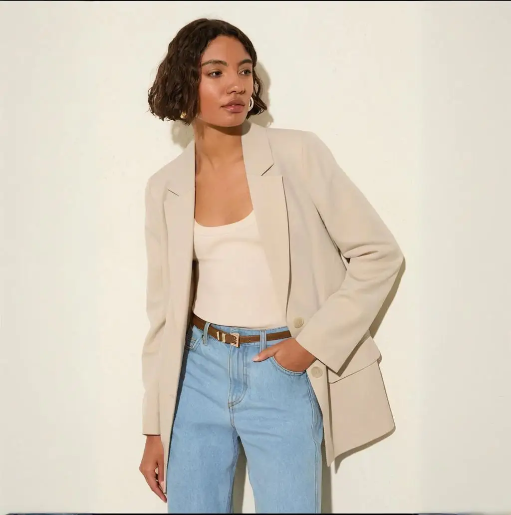 Womens Premium Tailored Blazer Business Suit Blazer Casual Jacket Two Button Elegant Work Office Suit Blazer Customized
Womens Premium Tailored Blazer Business Suit Blazer Casual Jacket Two Button Elegant Work Office Suit Blazer Customized