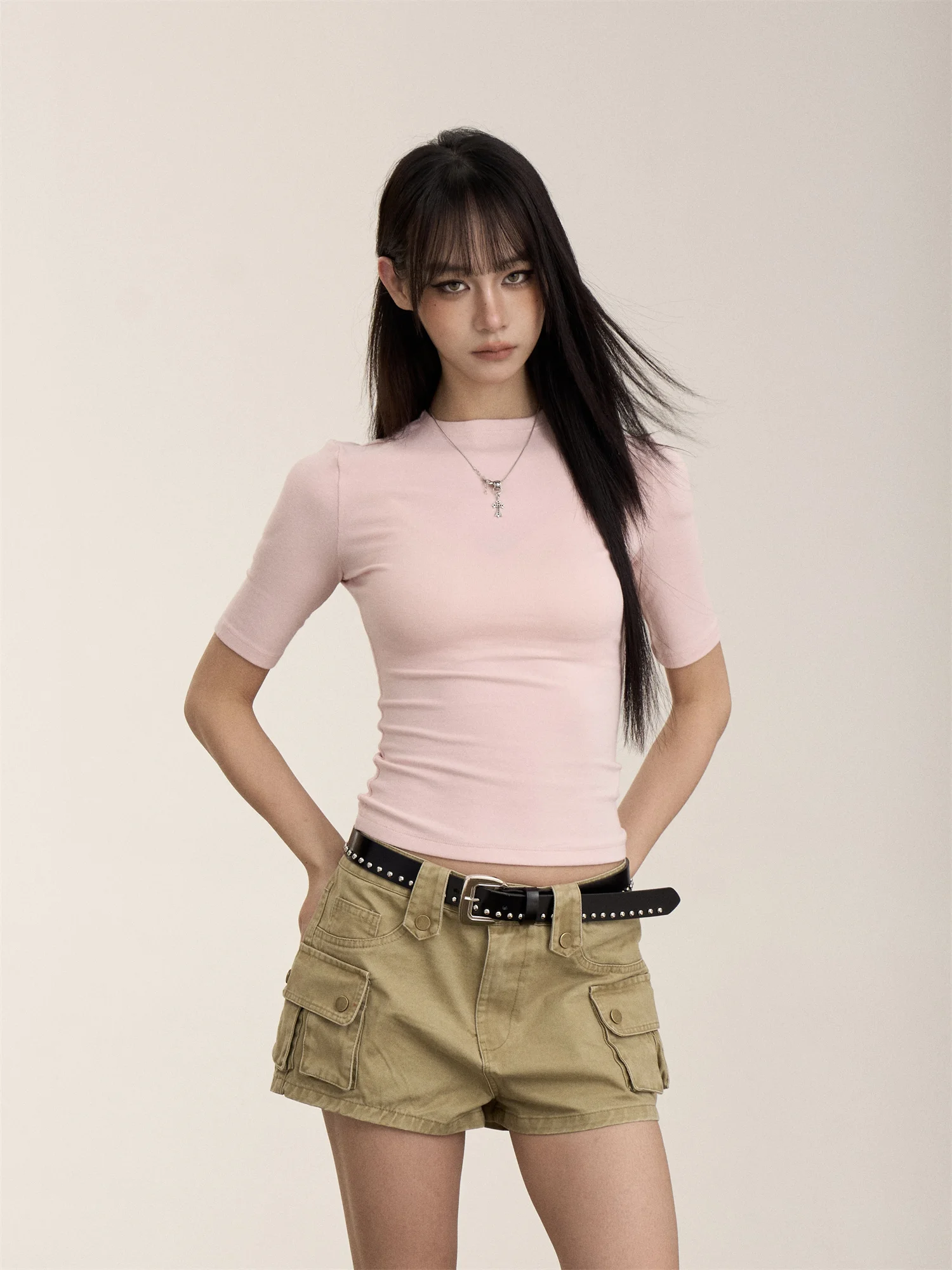 Onlpp American Retro Shoulder Pure Color Sleeve T-Shirt Women's Versatile round Neck Slimming Short Style Spicy Girl Top
Onlpp American Retro Shoulder Pure Color Sleeve T-Shirt Women's Versatile round Neck Slimming Short Style Spicy Girl Top