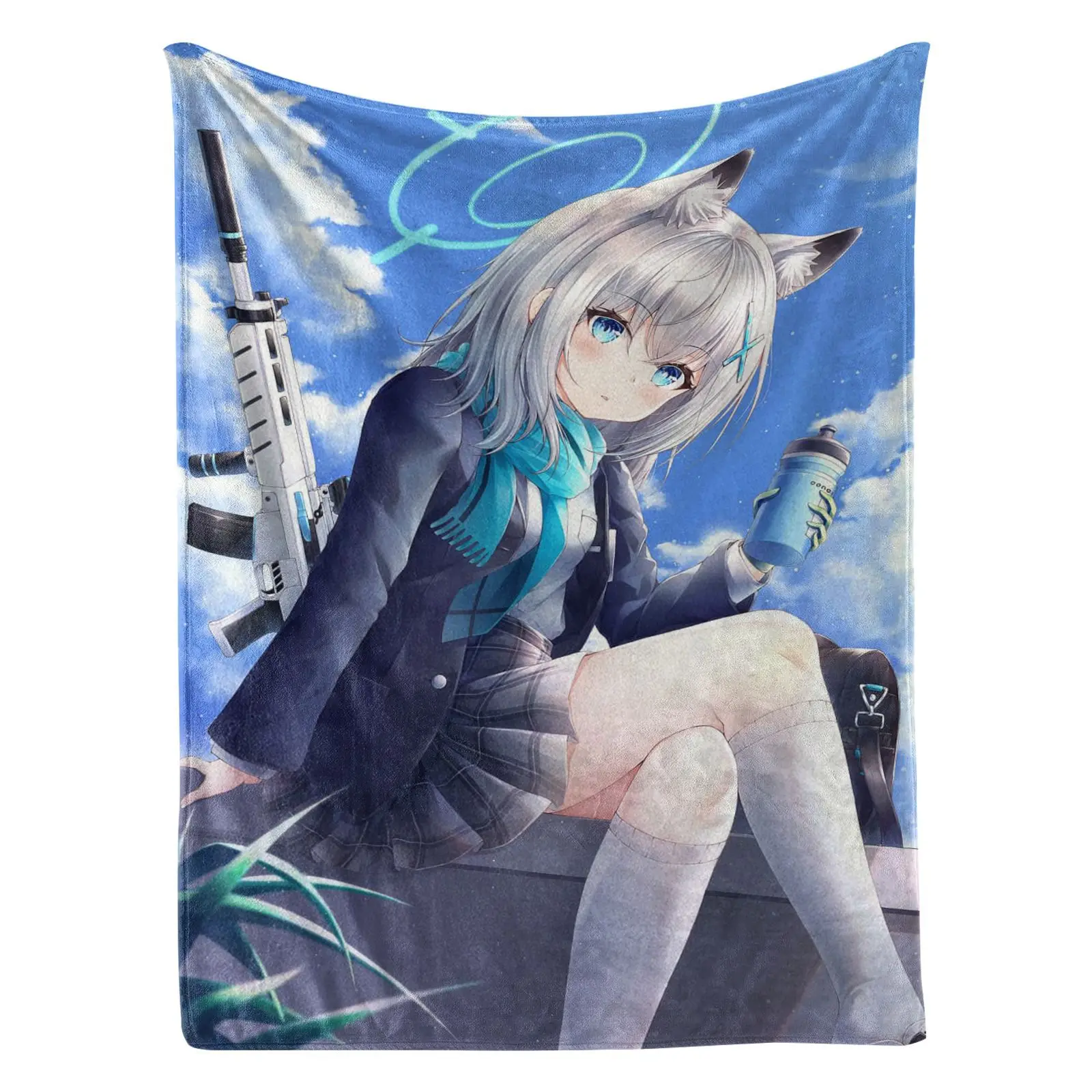 Cartoon Blue Archive Sunaokami Shiroko Flannel Blanket Anime Printed Soft Blankets Decor Home Bed Multifunctional Blankets
Cartoon Blue Archive Sunaokami Shiroko Flannel Blanket Anime Printed Soft Blankets Decor Home Bed Multifunctional Blankets