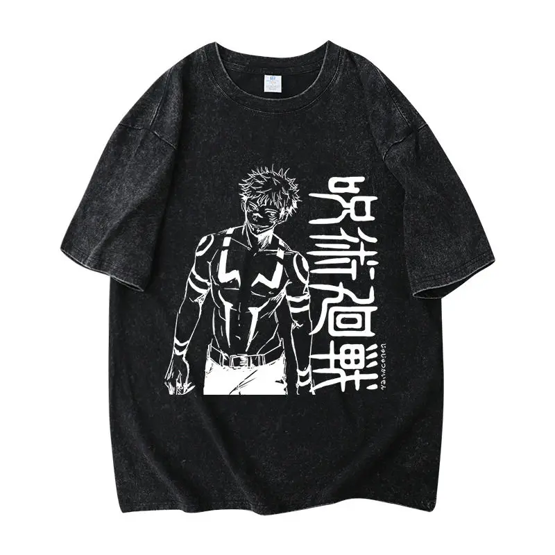 Jujutsu Kaisen 2026 Summer Men Cotton T-shirt Streetwear Washed Black Oversized Short Sleeve Casual Daily Wear Yuji Itadori Art
Jujutsu Kaisen 2026 Summer Men Cotton T-shirt Streetwear Washed Black Oversized Short Sleeve Casual Daily Wear Yuji Itadori Art