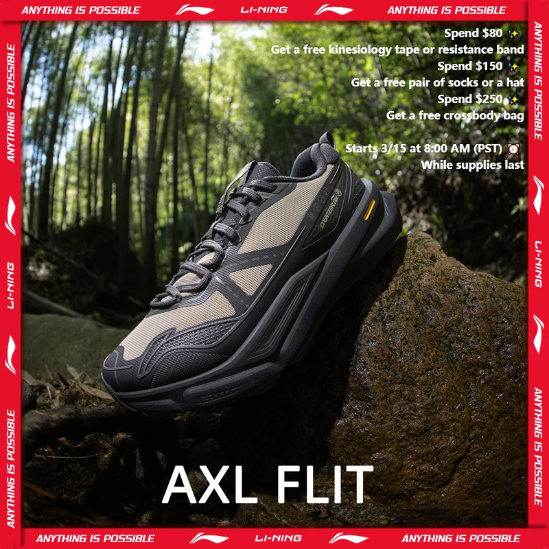 Li-Ning Men's AXL FLIT Outdoor Hiking Shoes BOOM Cushion Lightweight High Rebound LiNing Leisure Sneakers AHTV027
Li-Ning Men's AXL FLIT Outdoor Hiking Shoes BOOM Cushion Lightweight High Rebound LiNing Leisure Sneakers AHTV027