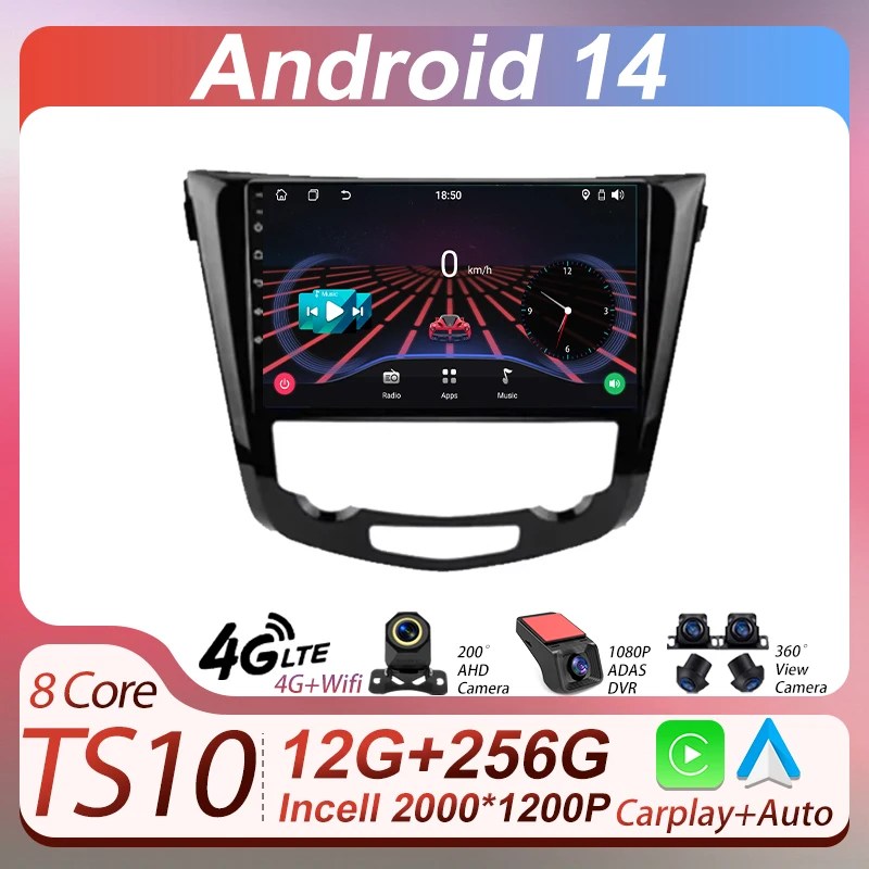 Android 14 For Nissan X-Trail 3 2013 - 2022 Qashqai 2 J11 Car Radio Multimedia Player Autoradio GPS Carplay Android Auto 5G Wifi
Android 14 For Nissan X-Trail 3 2013 - 2022 Qashqai 2 J11 Car Radio Multimedia Player Autoradio GPS Carplay Android Auto 5G Wifi
