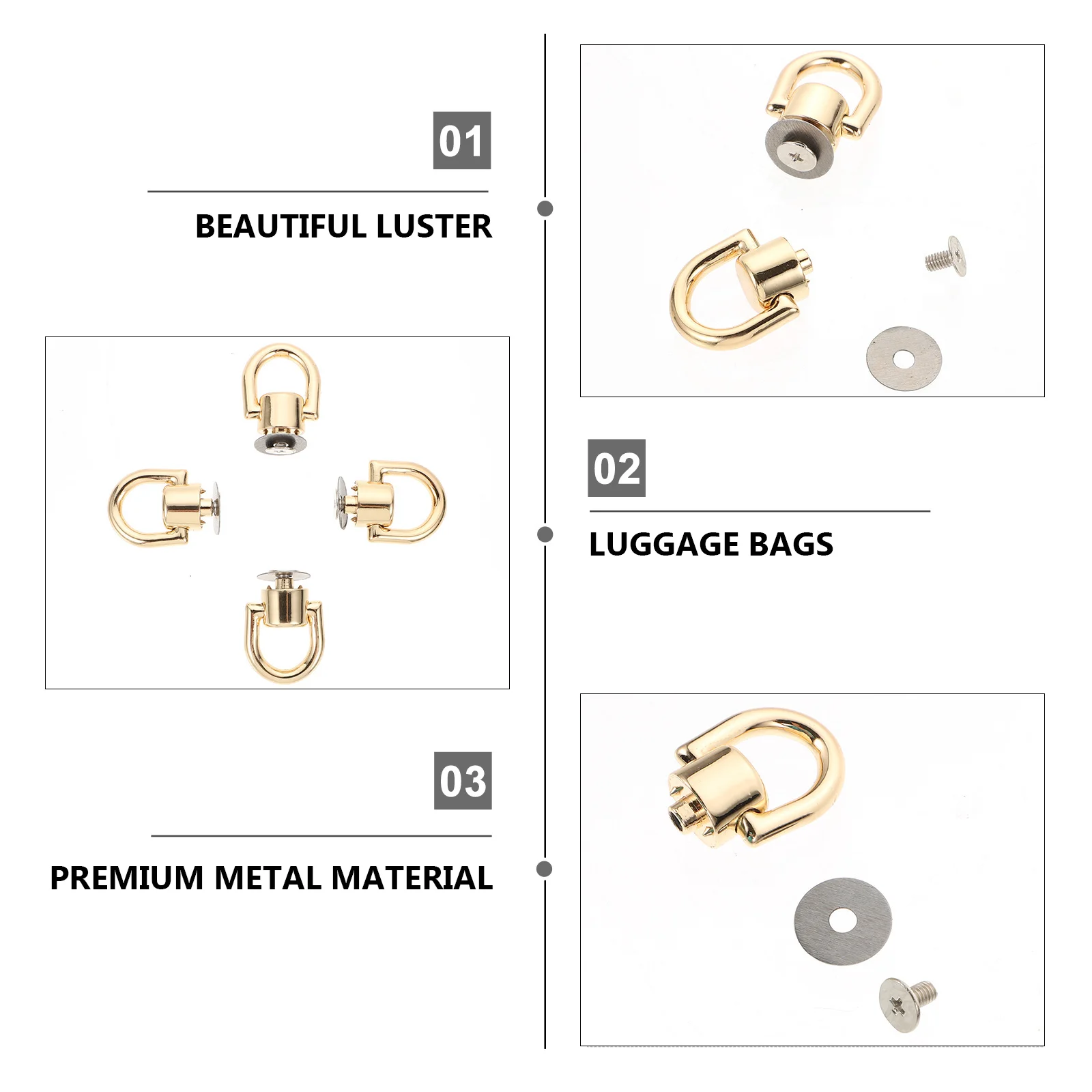 5Pcs Metal Bag Buckle Sturdy Zinc Alloy Connecting Clasp for Suitcase Luggage Crossbody Pouch Repair Universal Handbag Fastener
5Pcs Metal Bag Buckle Sturdy Zinc Alloy Connecting Clasp for Suitcase Luggage Crossbody Pouch Repair Universal Handbag Fastener