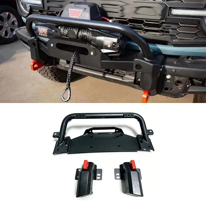 Manganese Steel Front Bumper Winch Mount (with Bumper Guard) – 4x4 Accessory, for Ford Bronco 2021+ Models
Manganese Steel Front Bumper Winch Mount (with Bumper Guard) – 4x4 Accessory, for Ford Bronco 2021+ Models