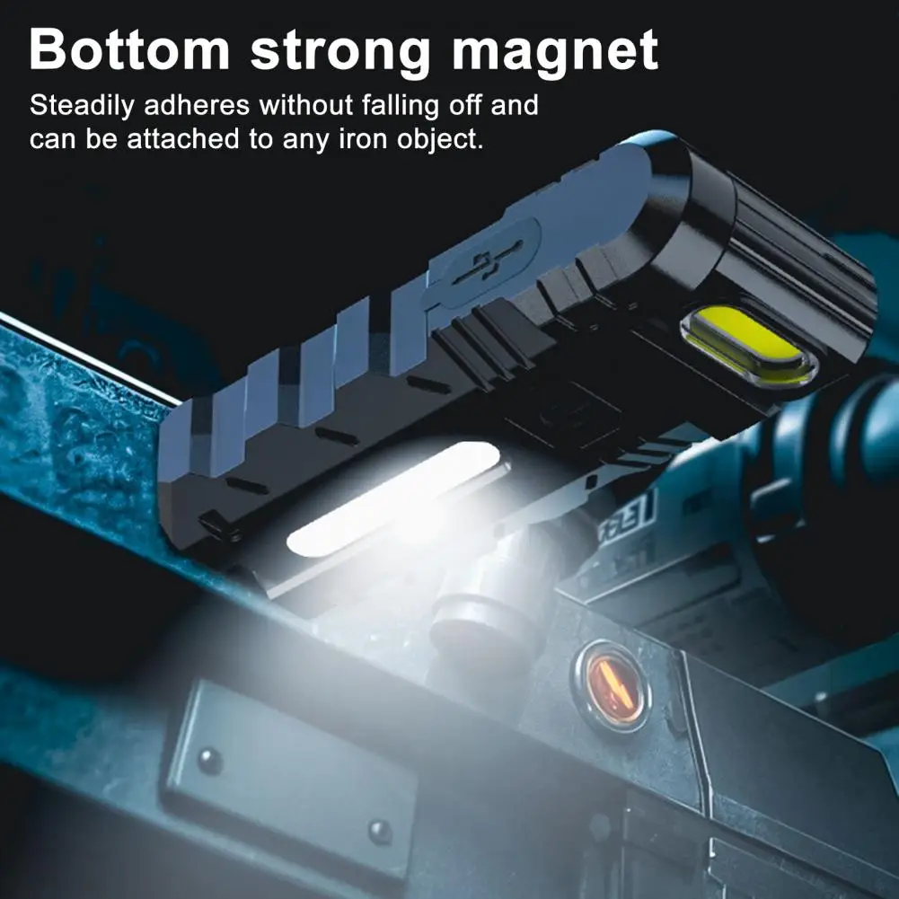 Magnetic LED Work Light 180° Rotation Dual Beam Flashlight USB Rechargeable Pocket Lamp Outdoor Camping Emergency Torch
Magnetic LED Work Light 180° Rotation Dual Beam Flashlight USB Rechargeable Pocket Lamp Outdoor Camping Emergency Torch 