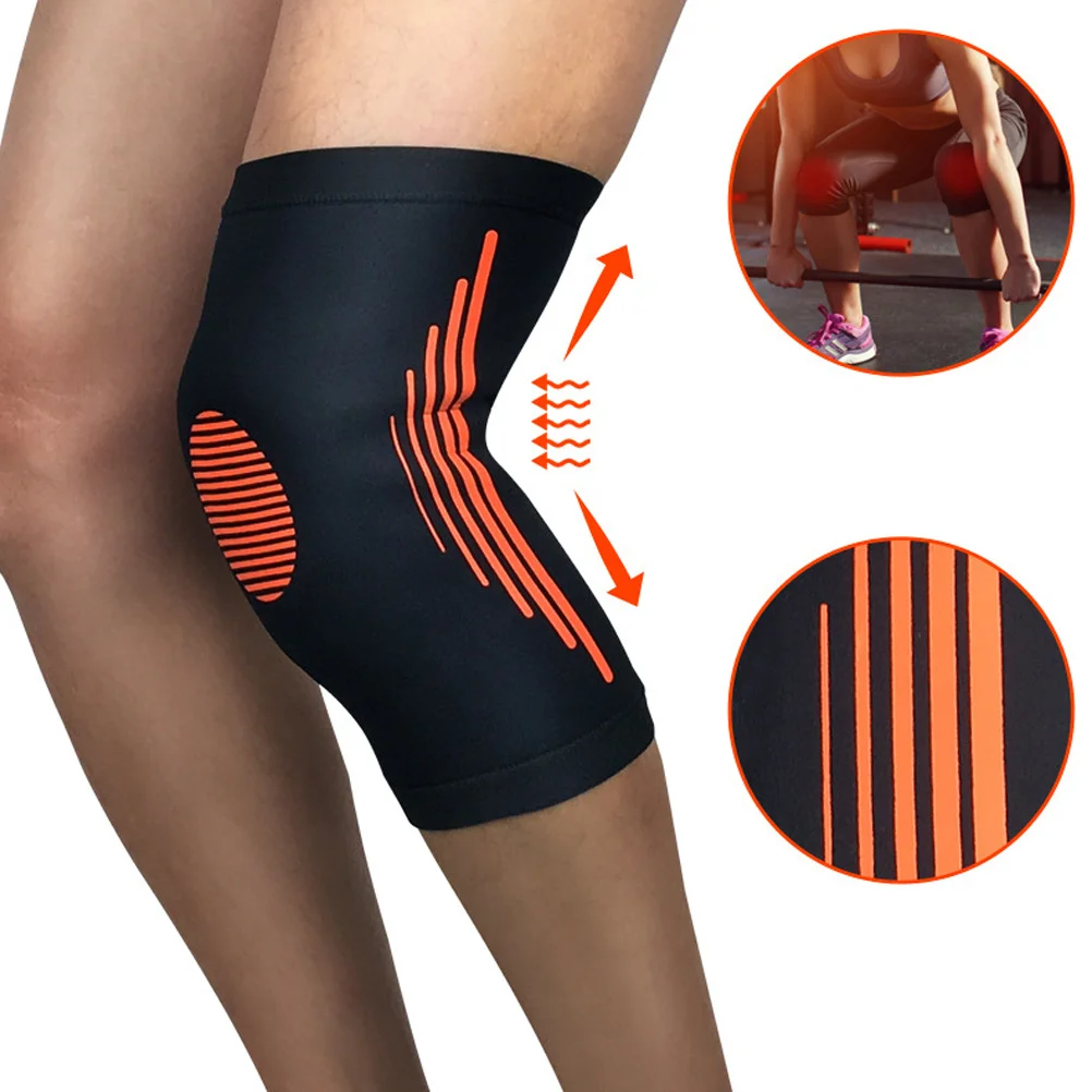 Knee Brace Protector Recovery Training Size M Black Orange Non-Slip Crash Proof Breathable Support Sleeve for Running Cycling
Knee Brace Protector Recovery Training Size M Black Orange Non-Slip Crash Proof Breathable Support Sleeve for Running Cycling