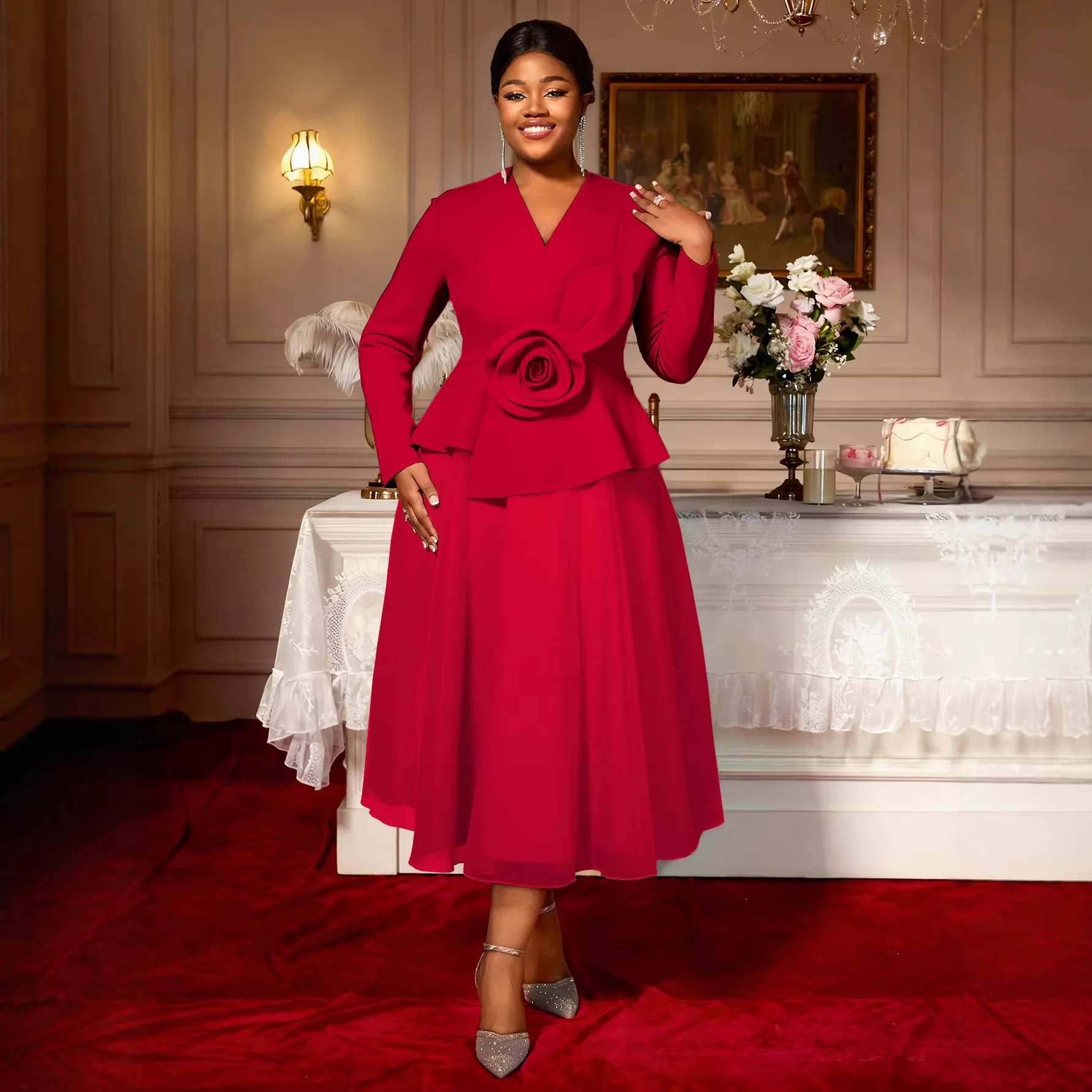 Plus Size African Dresses for Women Elegant African Long Sleeve Spring Party Evening Long Dress Dashiki Africa Clothing L-4XL
Plus Size African Dresses for Women Elegant African Long Sleeve Spring Party Evening Long Dress Dashiki Africa Clothing L-4XL