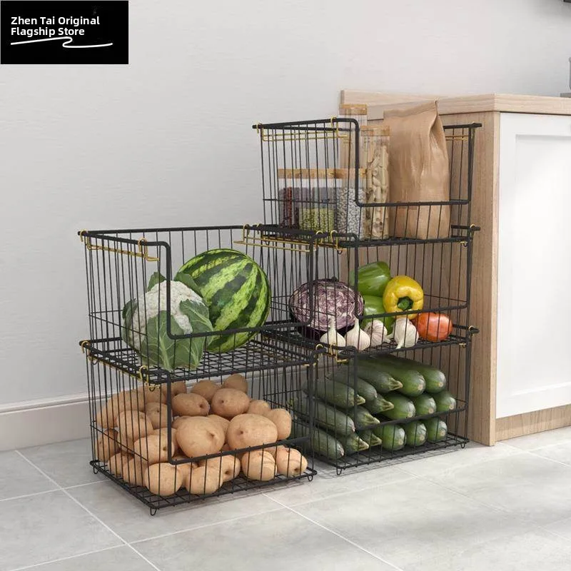 Large Size Kitchen Multi-Layer Storage Rack Iron Art Spice Basket Mesh Basket Fruit And Vegetable Basket Modern Simple Style
Large Size Kitchen Multi-Layer Storage Rack Iron Art Spice Basket Mesh Basket Fruit And Vegetable Basket Modern Simple Style