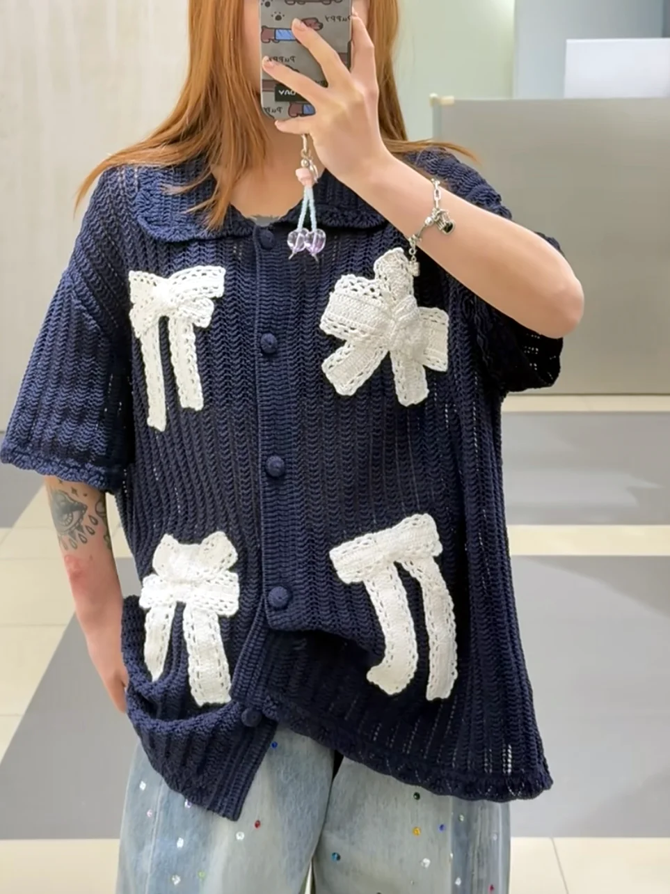 Elegant European Style Loose Fit Short Sleeve Knitted Top with Embroidered Knot Spring Summer Design Casual Cardigan
Elegant European Style Loose Fit Short Sleeve Knitted Top with Embroidered Knot Spring Summer Design Casual Cardigan