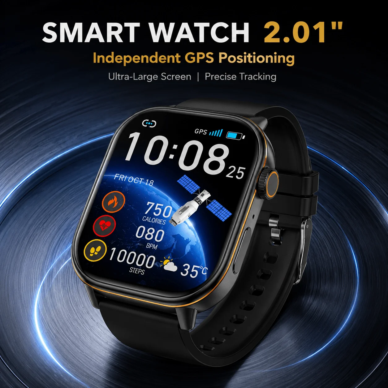 GPS Smart Watch Ultra Large 2.01 Inch HD Display 178 Sports Modes Bluetooth Call Heart Rate Monitor IP68 Waterproof Compass
GPS Smart Watch Ultra Large 2.01 Inch HD Display 178 Sports Modes Bluetooth Call Heart Rate Monitor IP68 Waterproof Compass